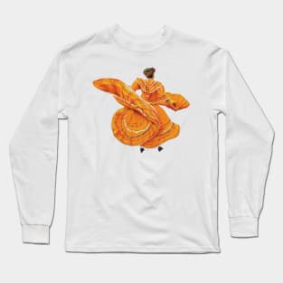 Orange Ballet Folklórico Dancer (Baile Folklórico) Long Sleeve T-Shirt